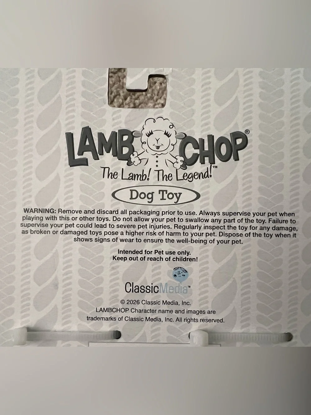 Lamb Chop Halloween Dog Toy - (2) Pack Plush Squeaky